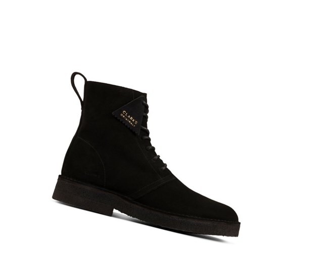 Clarks Mali 2 Semisove Púštne Čižmy Panske Čierne | KVGY-46312
