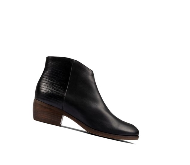 Clarks Mila Myth Kozene Clenkove Cizmy Damske Čierne | GRJE-90861