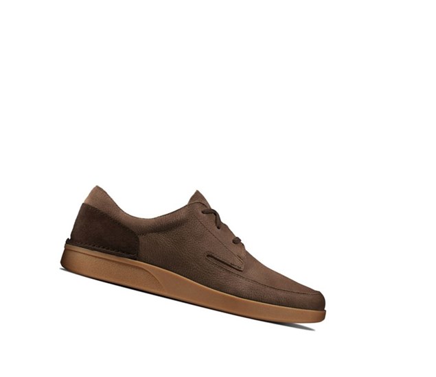 Clarks Oakland Craft Nubuck Semisove Casual Obuv Panske Tmavo Hnede | OZIU-39708