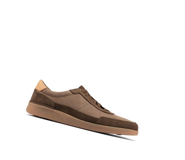 Clarks Oakland Run Semisove Tenisky Panske Tmavo Olivovo Zelená | AOSR-40816