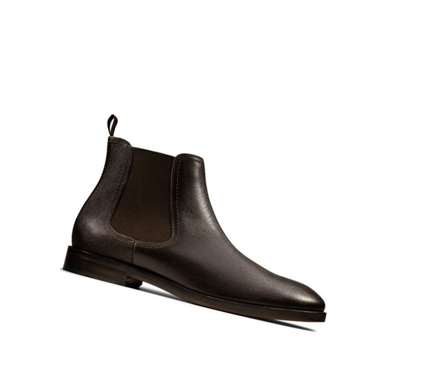 Clarks Oliver Top Kozene Chelsea Cizmy Panske Tmavo Hnede | DUVF-03579