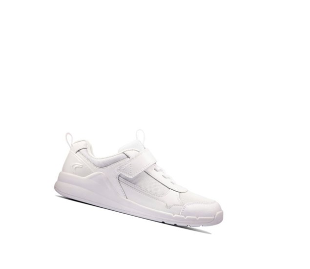 Clarks Orbit Sprint Kozene Tenisky Chlapcenske Biele | CFRI-58912
