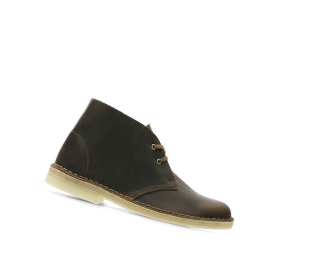 Clarks Original Kozene Púštne Čižmy Damske Tmavo Hnede | UXHG-37045