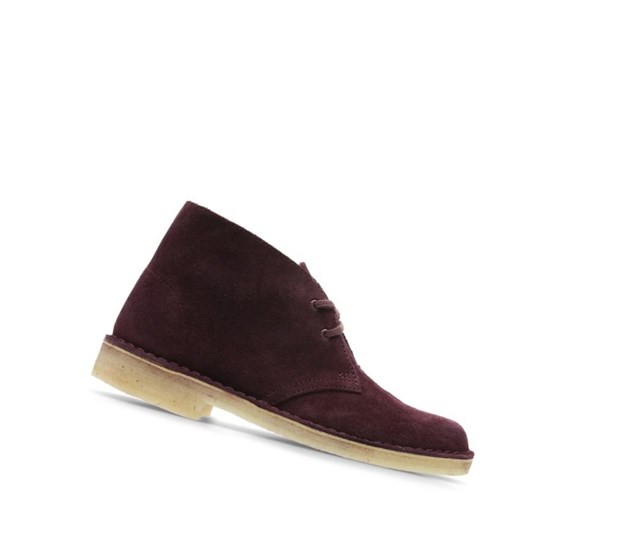 Clarks Original Semisove Púštne Čižmy Damske Bordove | GCOT-28735
