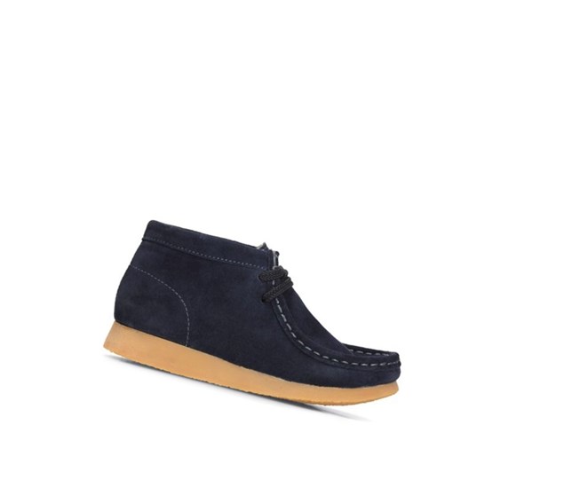 Clarks Original Semisove Wallabee Chlapcenske Námornícka Modrá | AYNZ-14706