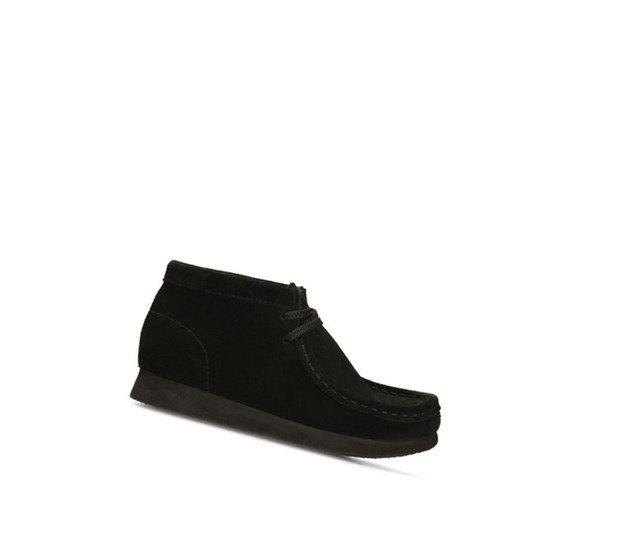 Clarks Original Semisove Wallabee Chlapcenske Čierne | IBYH-91065