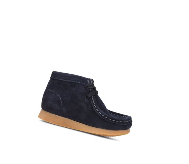 Clarks Original Semisove Wallabee Chlapcenske Námornícka Modrá | NCGM-87492
