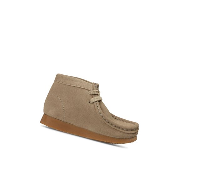 Clarks Original Semisove Wallabee Chlapcenske Béžové | XPYM-02736