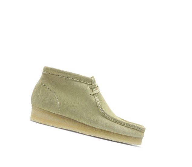 Clarks Original Semisove Wallabee Damske Svetlo Zelene | FKRM-73165