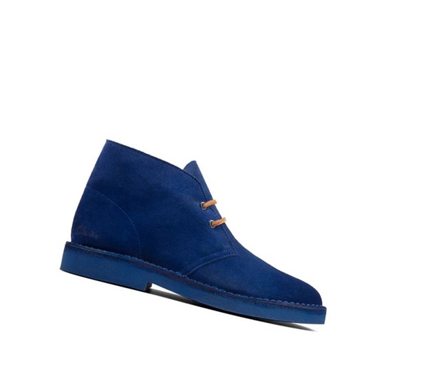 Clarks Ortholite Semisove Púštne Čižmy Damske Modre | IETP-36981