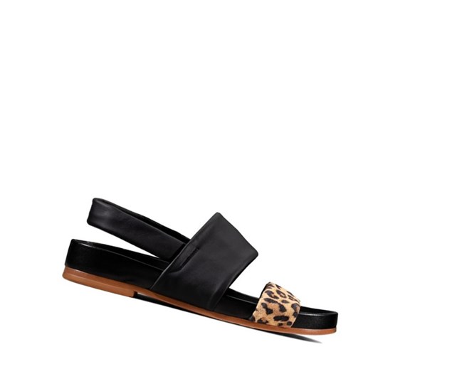 Clarks Pure Remienkove Print Kozene Ploche Sandale Damske Leopardie | GFCU-35407