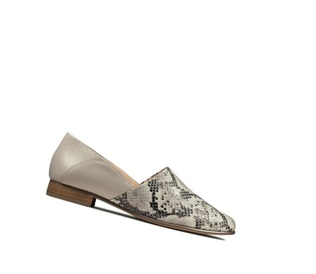 Clarks Pure Tone Kozene Slip On Tenisky Damske Siva Had | IJVR-78413
