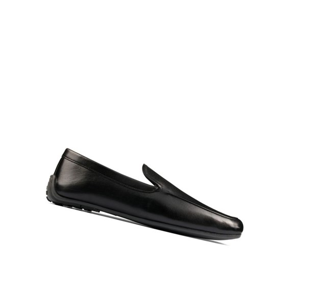 Clarks Reazor Plain Kozene Slip On Tenisky Panske Čierne | GIKX-28103
