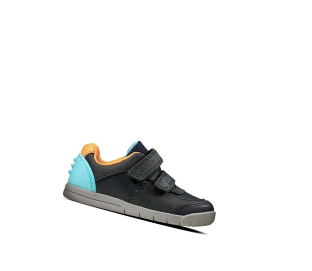 Clarks Rex Quest Kozene Kozene Topanky Chlapcenske Námornícka Modrá | OBRH-98264