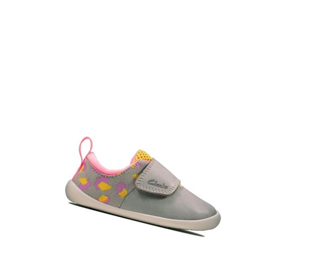 Clarks Roamer Športové Kozene Kozene Topanky Chlapcenske Siva Maskacove | PZFB-80697