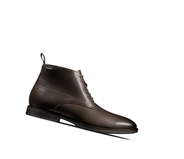 Clarks Ronnie Up Gore-tex Kozene Clenkove Cizmy Panske Tmavo Hnede | ZWNQ-89715