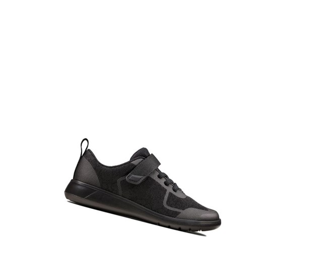 Clarks Scape Bright Skolske Topanky Chlapcenske Čierne | FJWN-05731
