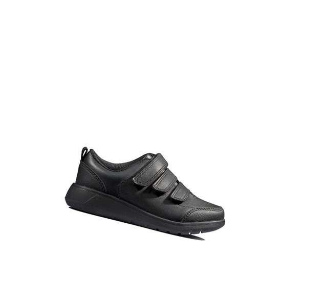 Clarks Scape Sky Kozene Kozene Topanky Chlapcenske Čierne | UATQ-30584