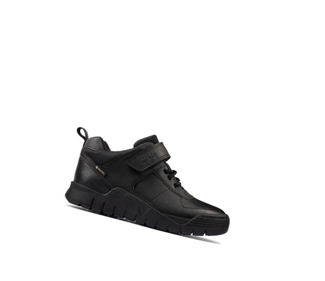 Clarks Scooter Up Gore-tex Kozene Kozene Cizmy Dievcenske Čierne | TLSV-15624