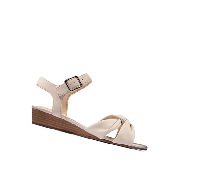 Clarks Sense Remienkove Kozene Sandale na Platforme Damske Biele | YLVE-26801