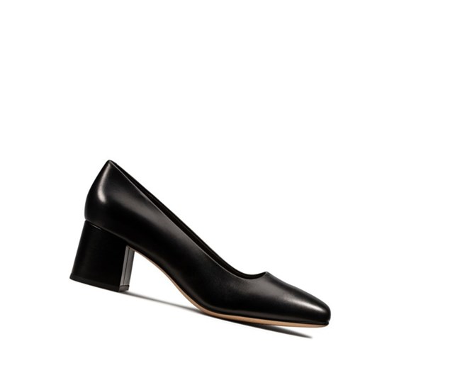 Clarks Sheer Rose Kozene Podpätky Damske Čierne | EPTU-06745