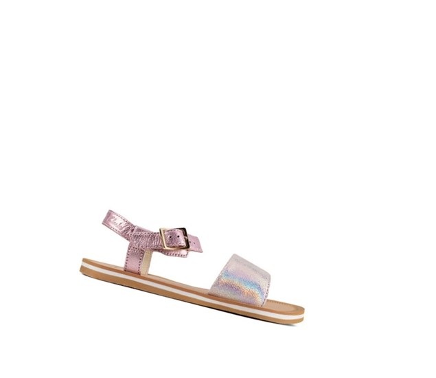 Clarks Skylark Hope Kozene Sandale Casual Dievcenske Ruzove Metal | CEKJ-02534