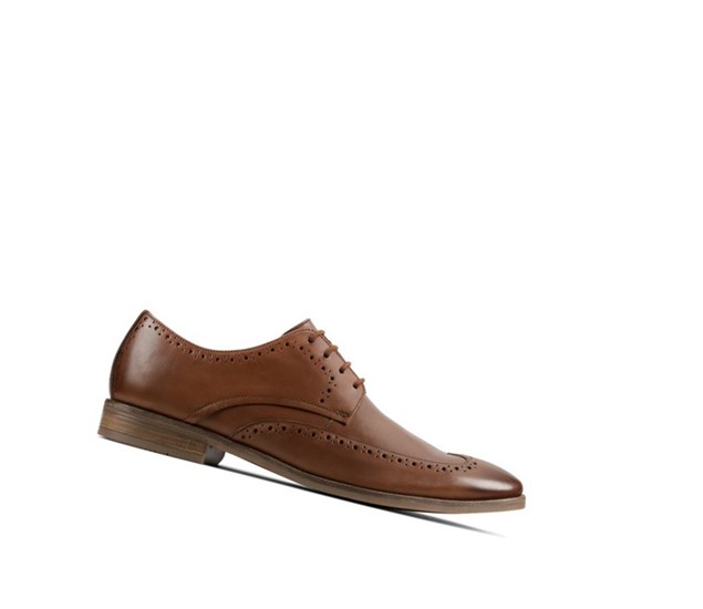Clarks Stanford Limit Kozene Brogue Topanky Panske Hnede | BESO-86320