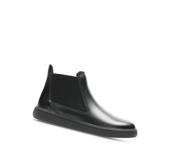 Clarks Street Edge Kozene Chelsea Cizmy Dievcenske Čierne | YXOE-75913