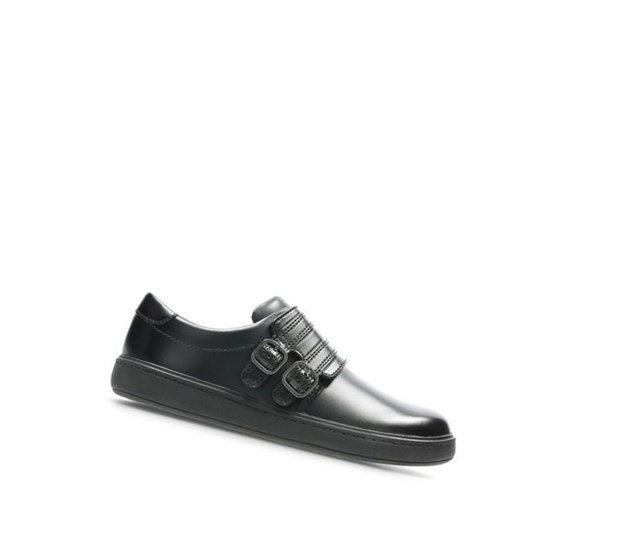 Clarks Streetstride Kozene Skolske Topanky Chlapcenske Čierne | VRTJ-60754