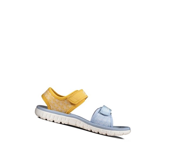 Clarks Surfing Sea Sandale Casual Dievcenske Žlté | AJSC-97381
