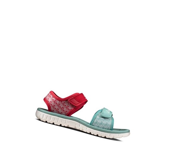 Clarks Surfing Sea Sandale Casual Dievcenske Červené | VJGR-17209