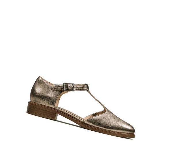 Clarks Taylor Palm Kozene Mokasiny Damske Zlate | HMDA-85034