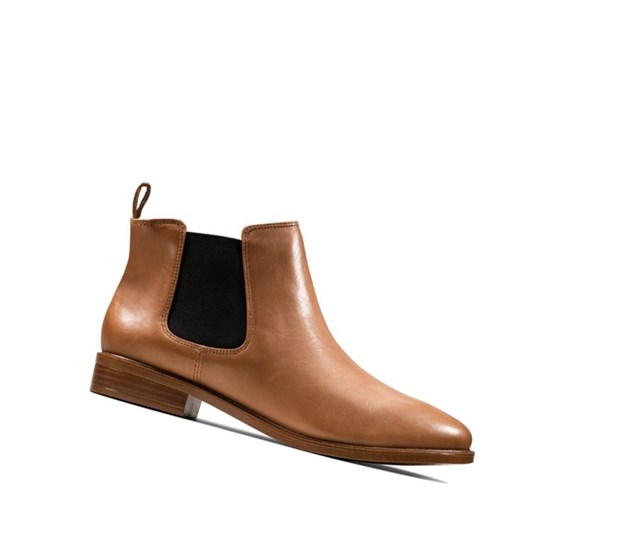 Clarks Taylor Shine Kozene Chelsea Cizmy Damske Hnede | UEXF-92786
