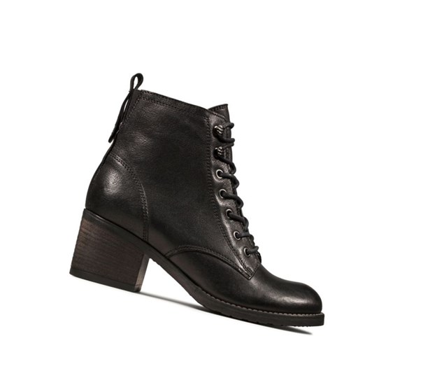 Clarks Thornby Cipkovane Kozene Clenkove Cizmy Damske Čierne | IFZP-59314
