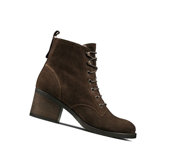 Clarks Thornby Cipkovane Semisove Clenkove Cizmy Damske Tmavo Hnede | PWKT-14659
