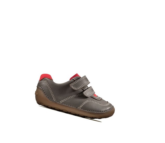 Clarks Tiny Dusk Kozene Vychadzkove Topanky Chlapcenske Siva | KCHG-08975