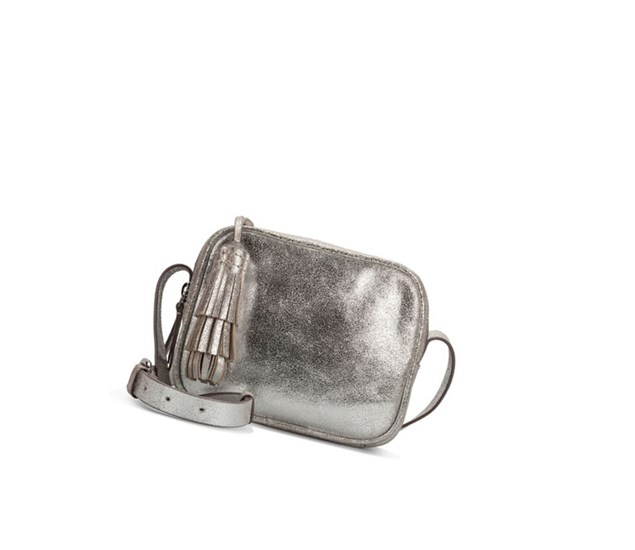 Clarks Topsham Mila Kozene Crossbody Kabelka Damske Strieborne | BQOW-56702