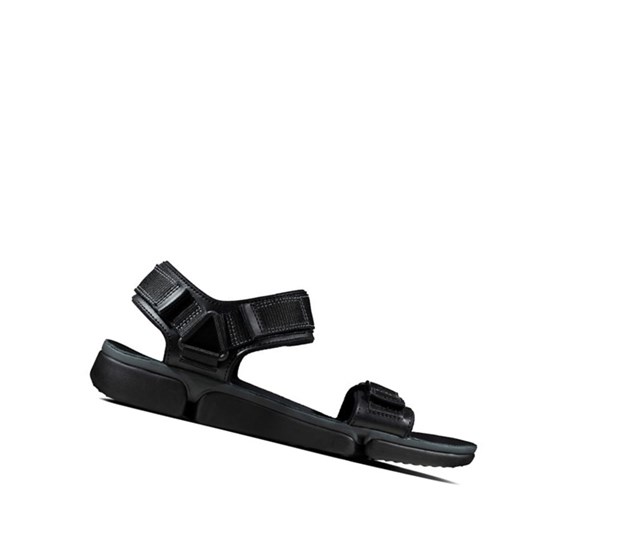 Clarks Tri Cove Trailove Kozene Sandale Casual Panske Čierne | NXMF-67128