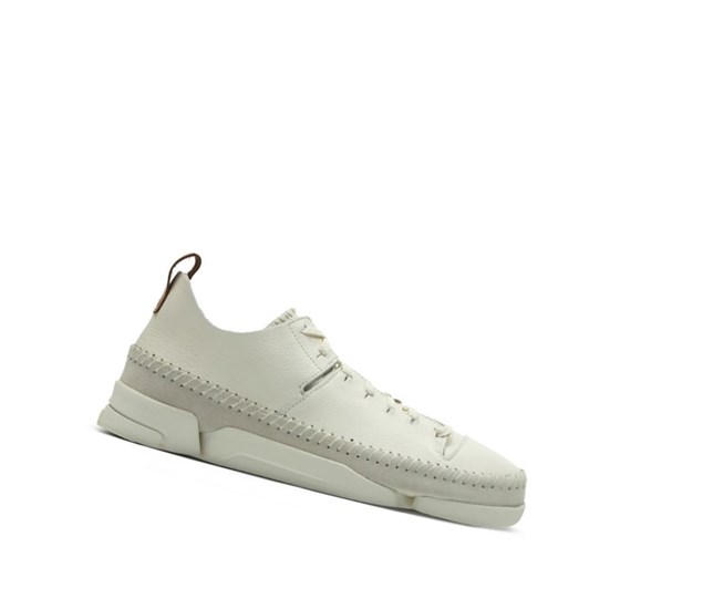 Clarks Trigenic Flex Kozene Tenisky Damske Biele | IYBO-47359