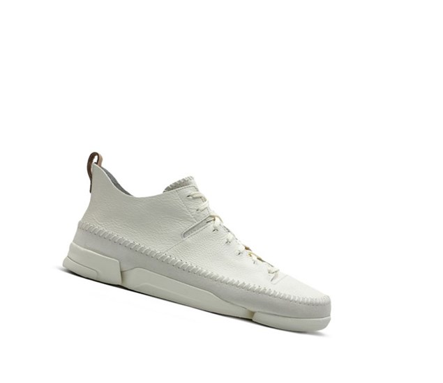 Clarks Trigenic Flex Kozene Tenisky Panske Biele | NFQE-45813
