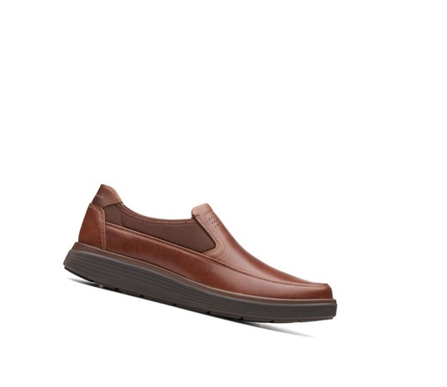 Clarks Un Abode Go Kozene Slip On Tenisky Panske Tmavo Hnede | DLQH-16875