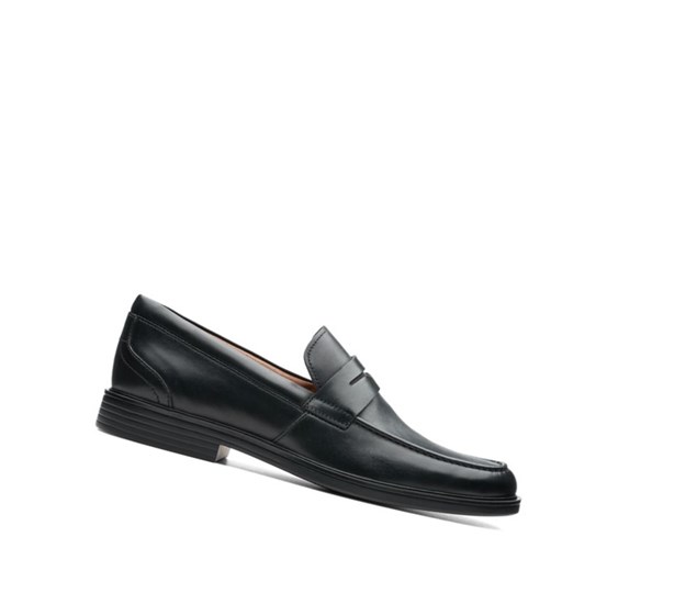 Clarks Un Aldric Step Kozene Vychadzkove Topanky Panske Čierne | VTQE-46827