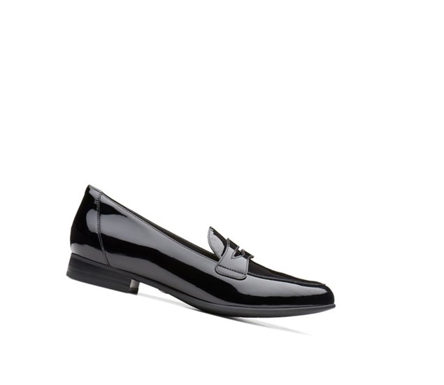 Clarks Un Blush Go Lakovane Kozene Mokasiny Damske Čierne | XJSY-38072
