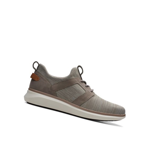 Clarks Un Globe Cipkovane Kozene Tenisky Panske Béžové | JABV-79012