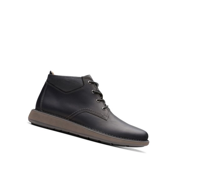 Clarks Un Larvik Top Kozene Outdoorove Topanky Panske Čierne | GEYM-24176