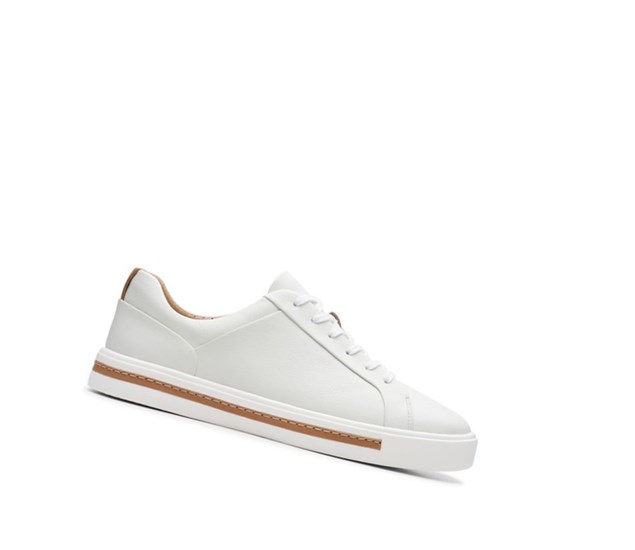 Clarks Un Maui Cipkovane Kozene Balerinky Damske Biele | CVEA-61057