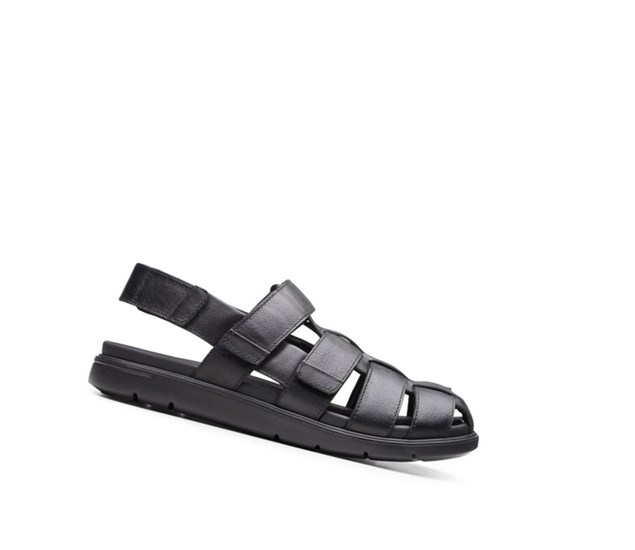 Clarks Unwilmore Ray Kozene Sandale Casual Panske Čierne | WGMJ-17063