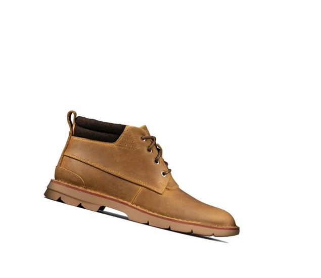 Clarks Varick Heal Kozene Clenkove Cizmy Panske Hnede | VNOK-59047