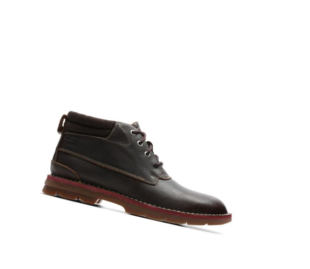 Clarks Varick Heal WarmLined Kozene Clenkove Cizmy Panske Hnede | XPTI-79462