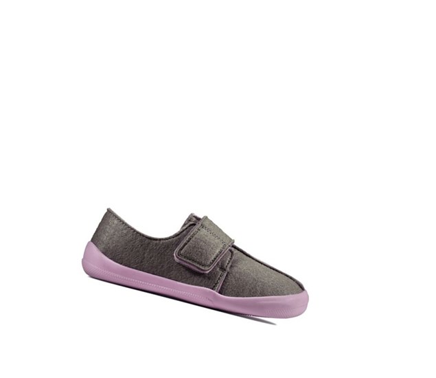 Clarks Yin Spark Felt Papuce Dievcenske Siva | YLQJ-92673